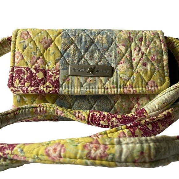 isabella's journey Crossbody Wallet Quilted Spring Floral Preowned - Picture 1 of 11